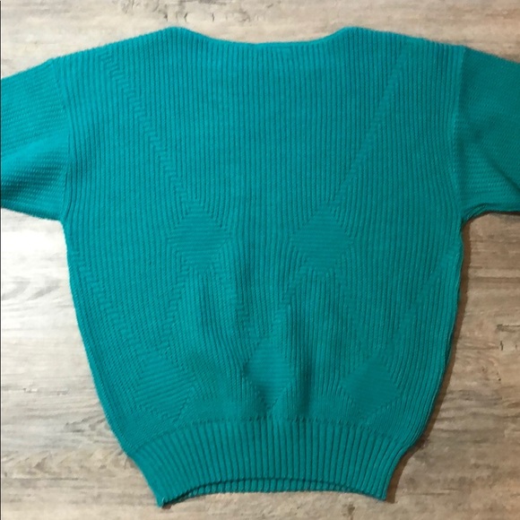 Vintage Turquoise Sweater - Picture 4 of 8